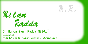 milan radda business card